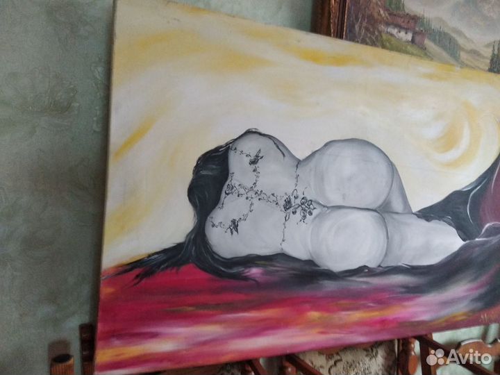 Крупная интерьерная квартира холст масло