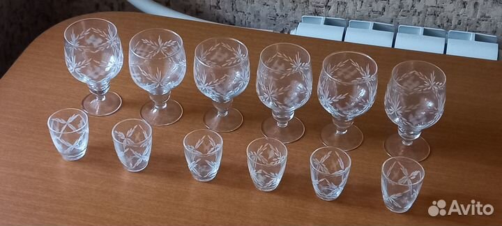 Хрусталь стекло glass crystal 12 предм. Набор 1