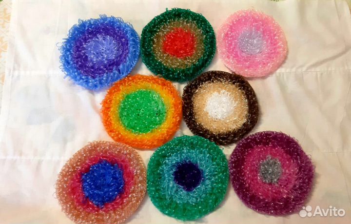 Мочалки ручной вязки