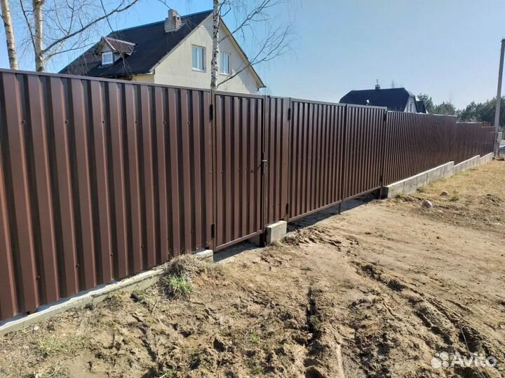 Забор из профнастила с гарантией