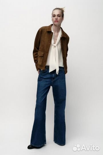 Куртка zara из искусственной замши