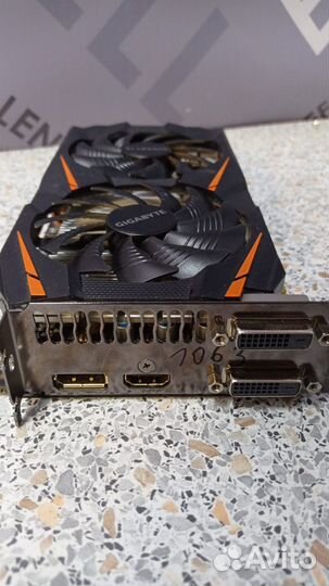 Видеокарта Gigabyte GeForce GTX1060 3Gb gddr5 192B