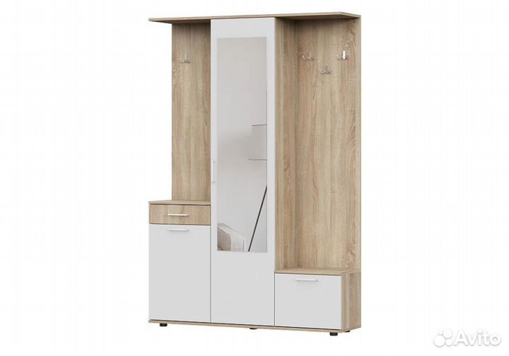 Прихожая Пети дуб сонома - белый