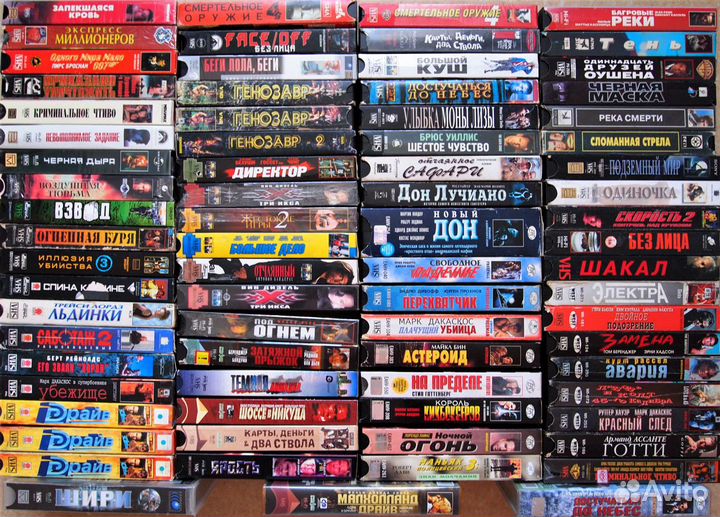 Коллекция фильмов жанры боевик, триллер (на VHS)