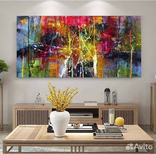 Абстрактный узор маслом на холсте