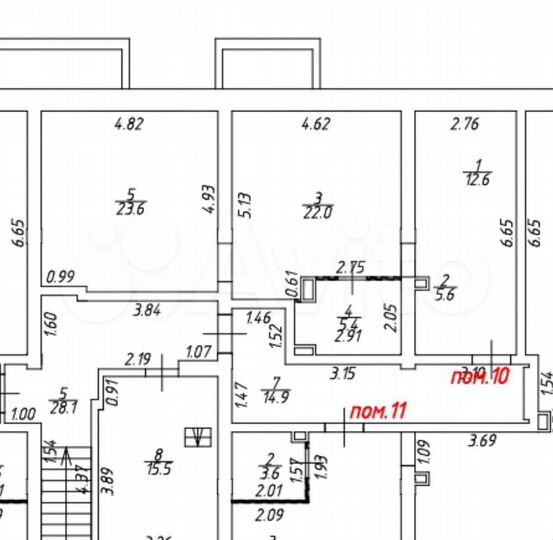 3-к. апартаменты, 69,2 м², 5/5 эт.