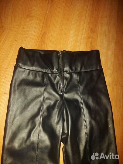 Легинсы утепленные экокожа