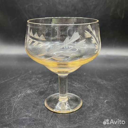 Бокал Фужер на ножке СССР Стекло Посуда Кухонная