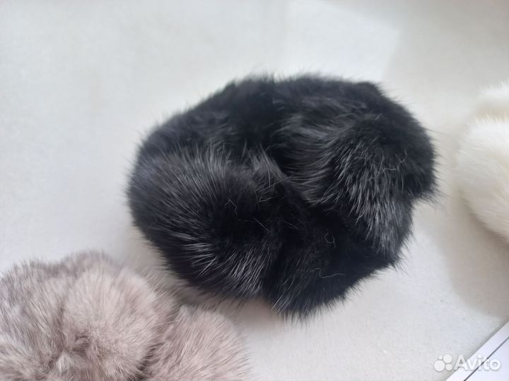 Норковые меховые резинки для волос
