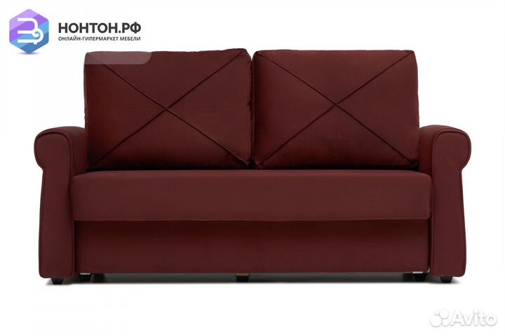 Диван еврокнижка Лира бордовый