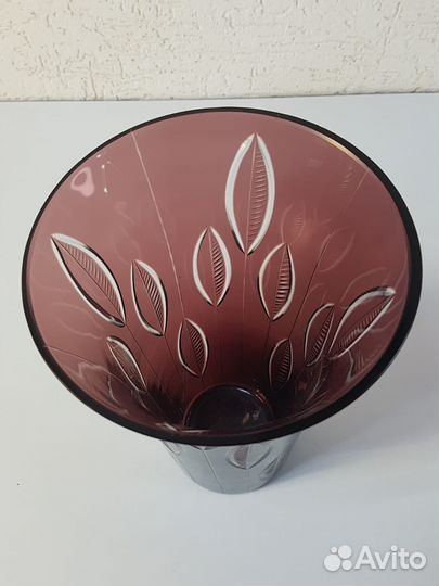 Ваза СССР марганцевое стекло