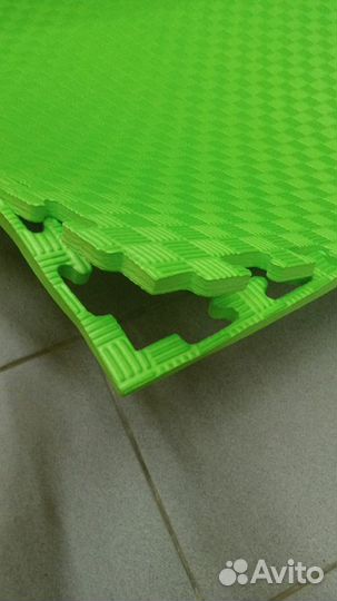 Мягкий пол татами 12 мм зеленый будо-мат Китай