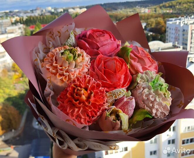 Сладкий букет из зефира