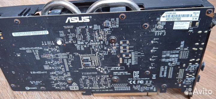 Видеокарта gtx 1060-ос 6gb asus expedition