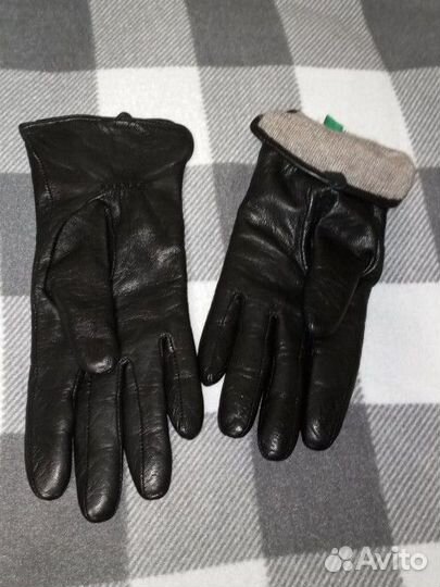 Перчатки женские кожаные