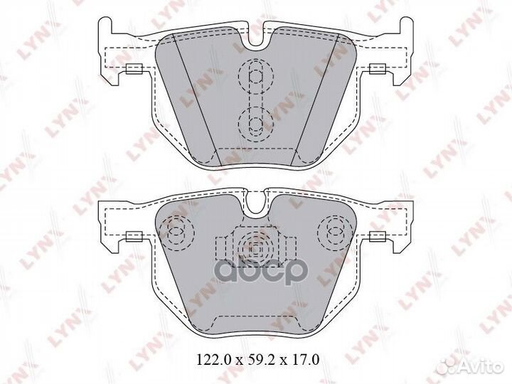 Колодки тормозные дисковые зад BD1428 lynxauto