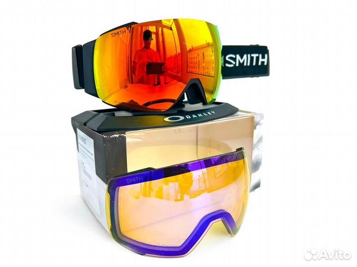 Сноуборд маска Smith IO Mag Black 2линзы Chromapop