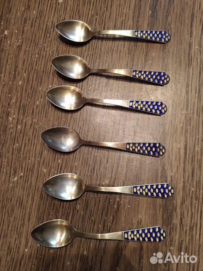 Чайные ложки серебро 918