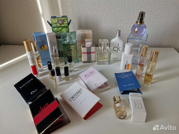 Парфюмерия: остатки во флаконах, пробники