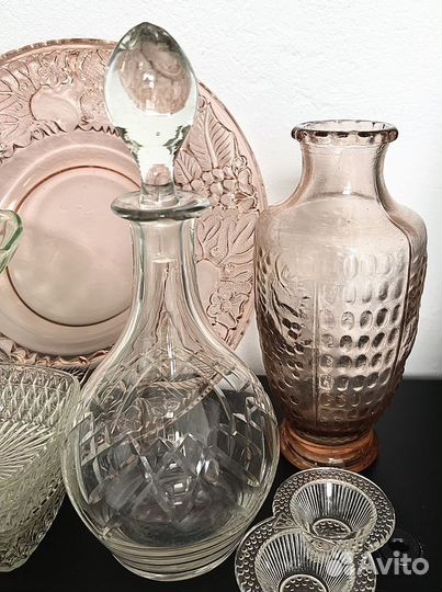 Посуда цветное стекло винтаж СССР