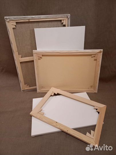 Льняные холсты на модульных подрамниках