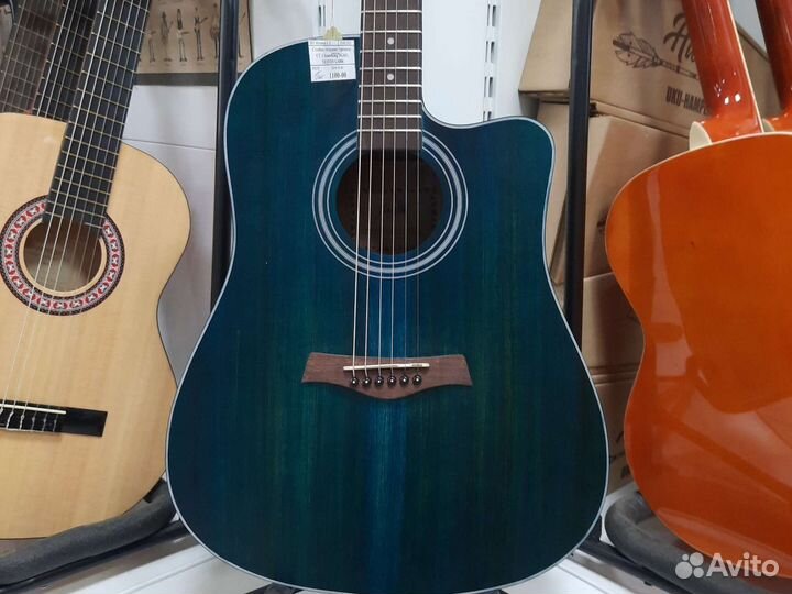 Акустическая гитара flight d-155c mah bl новая