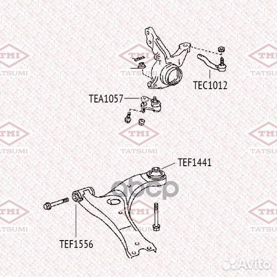 Опора шаровая toyota Avensis 03- TEA1057 tatsumi