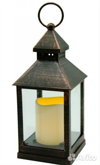 Фонарь 24см, со светодиодной свечой