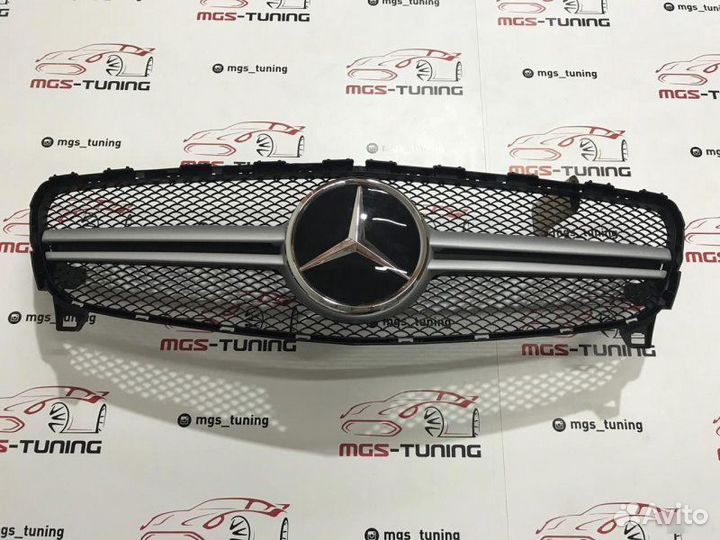Решетка Mercedes A w176 AMG 45 Silver + Дистроник