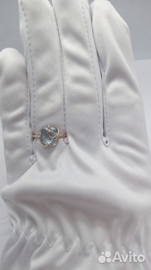 Золотое кольцо с фианитом 17,5р