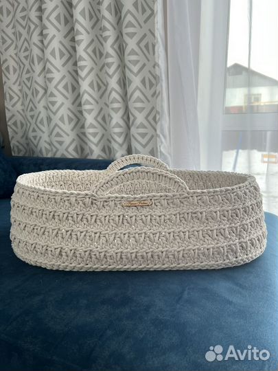 Люлька переноска вязаная