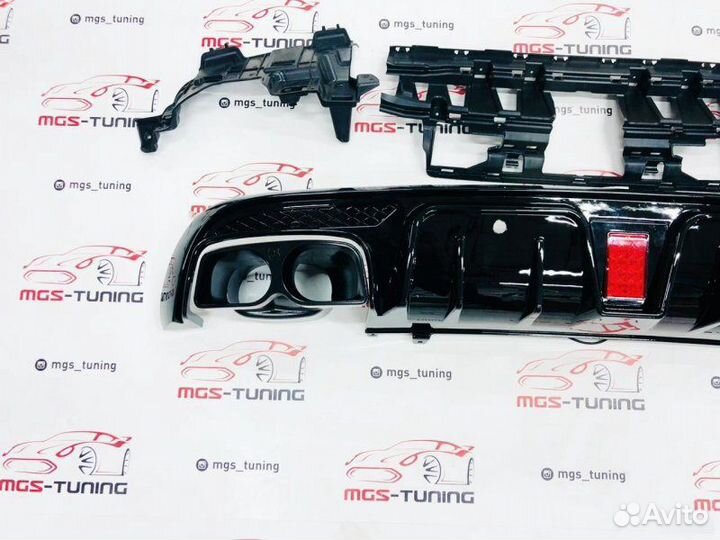 Диффузор с насадками (B) черный Mercedes w205