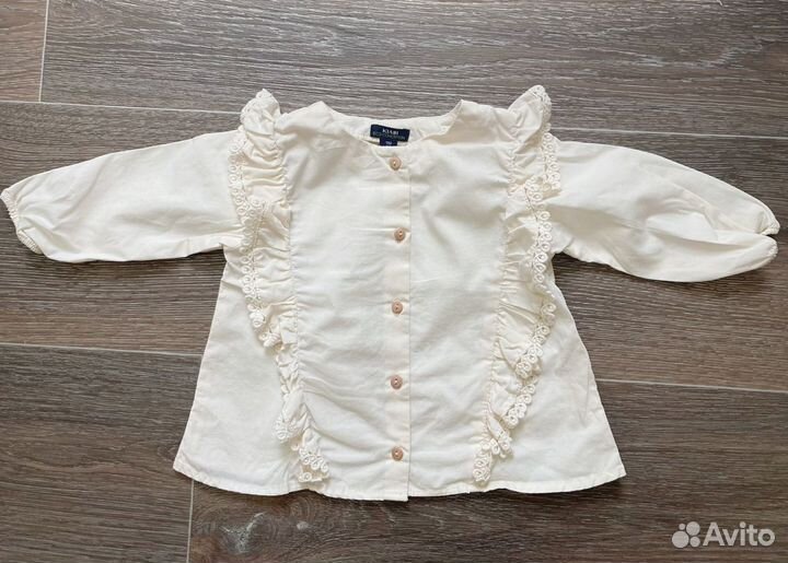 Рубашка и кофта для девочки kiabi mothercare 68-74