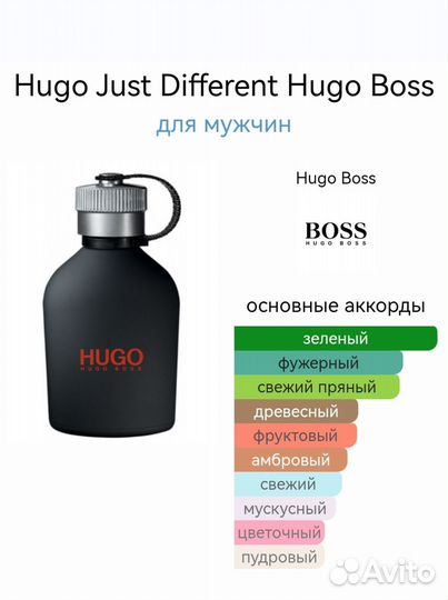 Духи Босс черные фляжка Hugo Boss Just Different