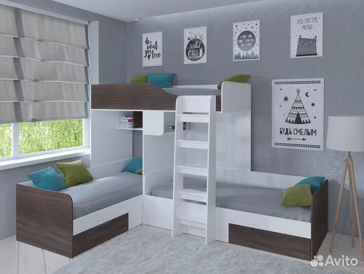 Кровать для троих детей