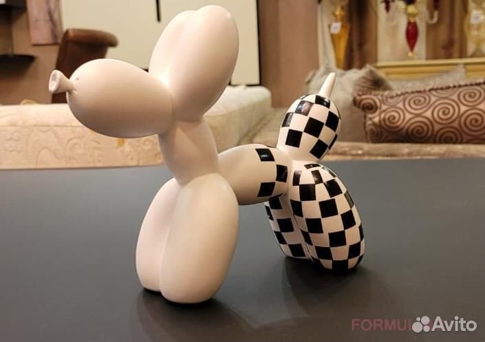 240938 Статуэтка Авторская работа Собачка в клетку