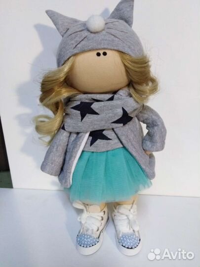 Интерьерная текстильная кукла ручной работы