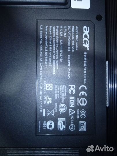 Ноутбук acer aspire 1640