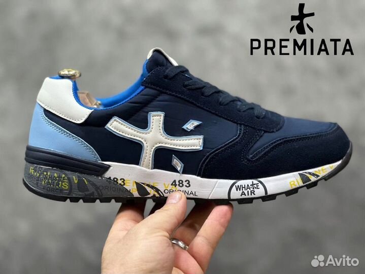 Premiata синие бел.подошва разм. 43