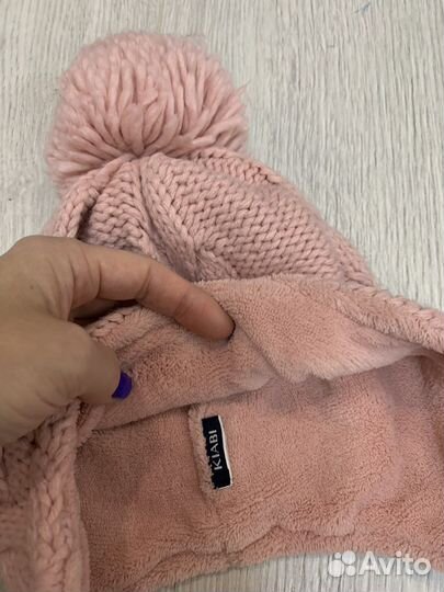 Комплект шапка, шарф, перчатки для девочки