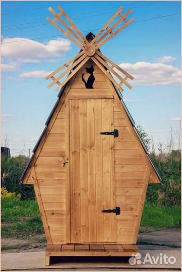 Дачный туалет с декором OMS