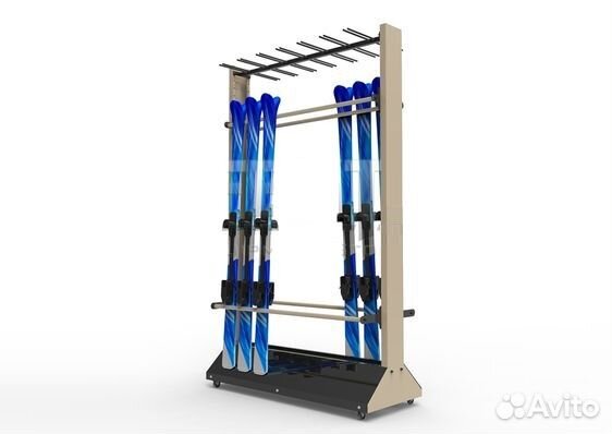 Стеллаж для хранения беговых лыж на 20 пар