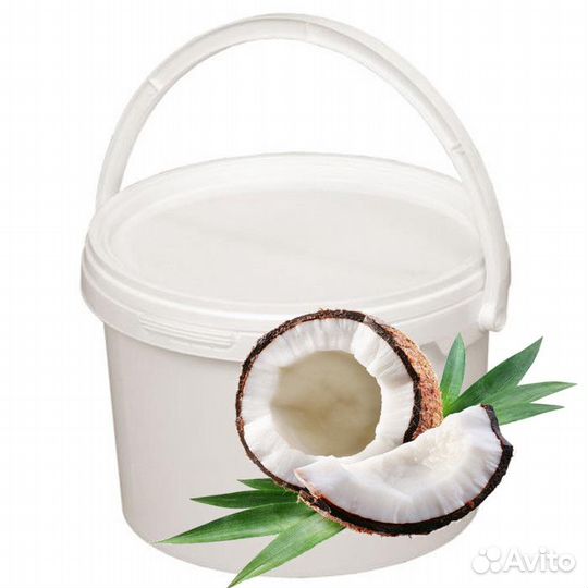 Масло кокосовое белое в пластиковом ведре 7,56 кг