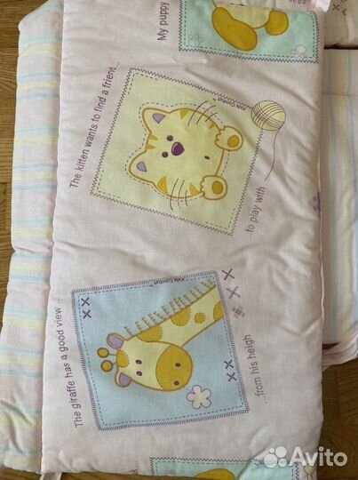 Бортики в кроватку+балдахин