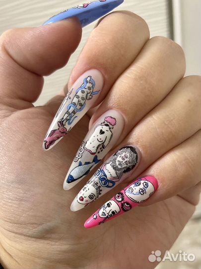 Модель на маникюр наращивание