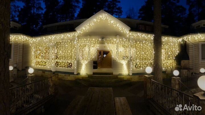 Гирлянда уличная Бахрома 4 метра толстый каучук, ф