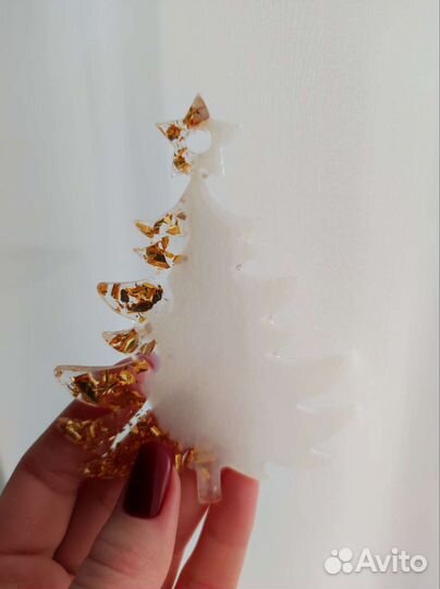 Ёлочные игрушки ручной работы из эпоксидкой смолы