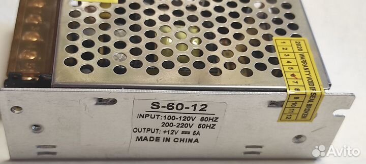 Блок питания 12v 5a S-75-12