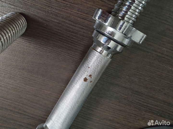 Гриф штанга 1700 мм, гриф гантель, 8 блинов torneo