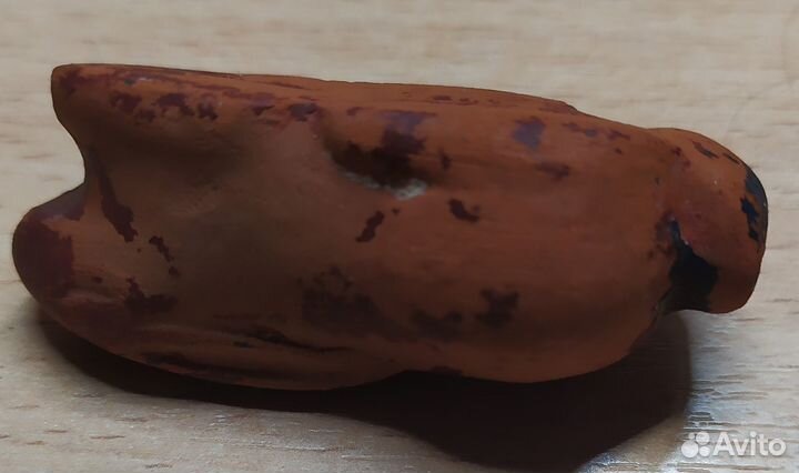 Редкая игрушка свистулька. Заяц глиняная старинная